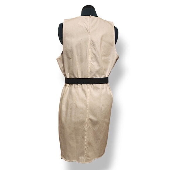 Banana Republic Factory Store White Raw Hem Denim Dress Lagan Size 16 NWT *FLAW - Picture 6 of 7